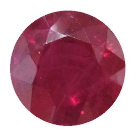 1.17 ct Round Ruby : Deep Rich Red