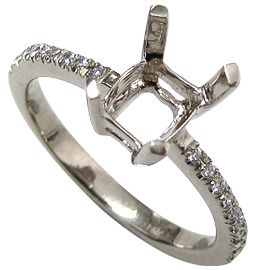 18K White Gold Multi Stone Setting : 0.10 cttw Diamonds