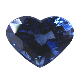 1.77 ct Heart Shape Blue Sapphire : Deep Rich Blue
