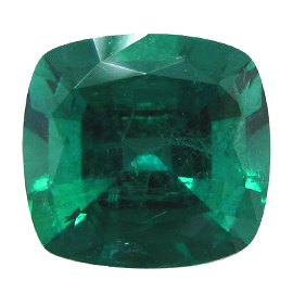 5.88 ct Cushion Cut Emerald : Deep Rich Green