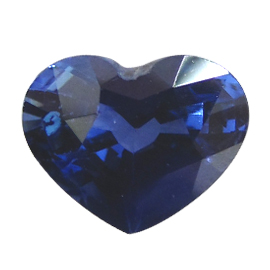 2.22 ct Heart Shape Blue Sapphire : Deep Rich Blue