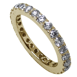 18K Yellow Gold Band : 1.15 cttw Diamonds