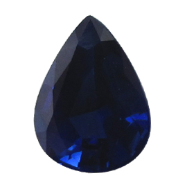 1.66 ct Pear Shape Blue Sapphire : Deep Rich Blue