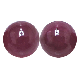 8.04 cttw Pair of Cabochon Rubies : Rich Red