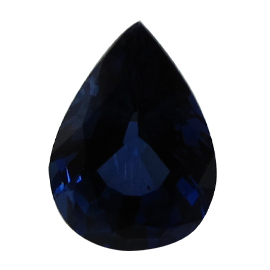 1.62 ct Pear Shape Blue Sapphire : Deep Royal Blue