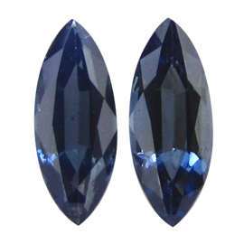 0.93 cttw Deep Blue Pair of Marquise Natural Blue Sapphires
