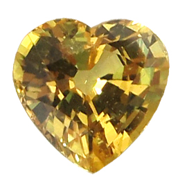 1.69 ct Heart Shape Yellow Sapphire : Lemon Yellow