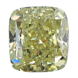 1.06 ct Cushion Cut Diamond : Fancy Intense  Greenish Yellow / SI1