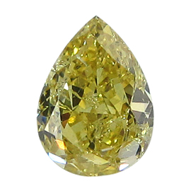 1.01 ct Pear Shape Diamond : Fancy Vivid Yellow / SI3