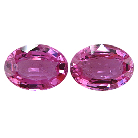 2.55 cttw Fine Pink Pair of Oval Natural Pink Sapphires