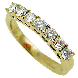 18K Yellow Gold Multi Stone Ring : 3/4 cttw Diamonds