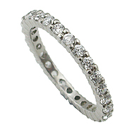 14K White Gold 1.00cttw Diamond Band