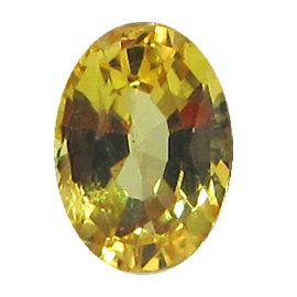 0.56 ct Oval Sapphire : Rich Lemon Yellow