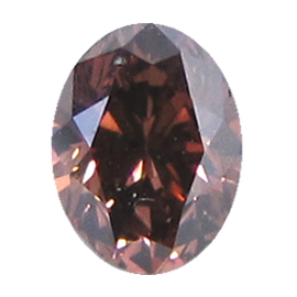 0.24 ct Oval Diamond : Fancy Deep Brown-pink / VS2