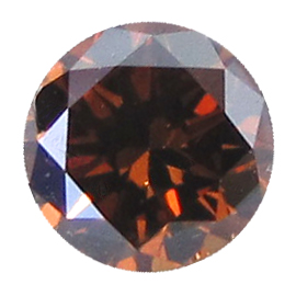 0.24 ct Round Diamond : Fancy Deep Orange-Brown / SI2
