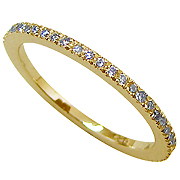 18K Yellow Gold 1/3 cttw Diamond Band