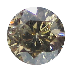1.23 ct Round Diamond : Fancy Deep Yellow Brown / I2