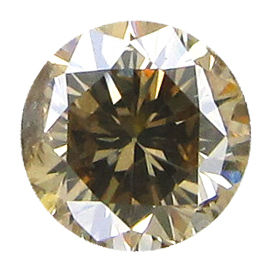 0.72 ct Round Diamond : Fancy Yellow Brown / I1