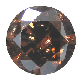 1.00 ct Round Diamond : Fancy Deep Orange Brown / I1