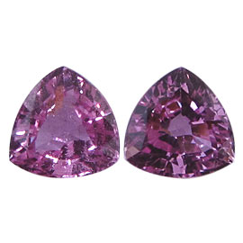 1.13 cttw Pair of Trillion Pink Sapphires : Fine Pink