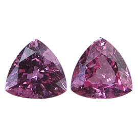 1.06 cttw Pair of Trillion Pink Sapphires : Fine Pink