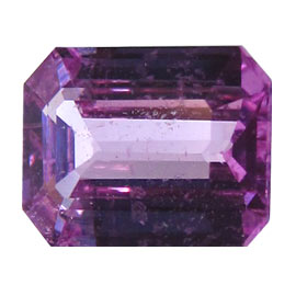 1.17 ct Emerald Cut Pink Sapphire : Deep Rich Pink