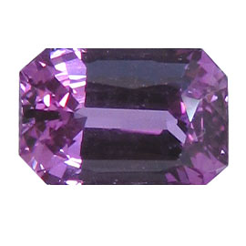 1.03 ct Emerald Cut Pink Sapphire : Rich Darkish Pink