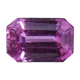 0.75 ct Emerald Cut Pink Sapphire : Fine Pink