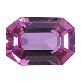 0.67 ct Emerald Cut Pink Sapphire : Fine Pink