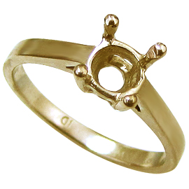 18K Yellow Gold Solitaire Setting