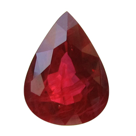 1.33 ct Pear Shape Ruby : Pigeon Blood Red