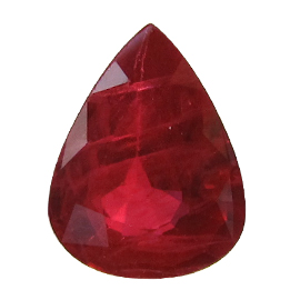 1.24 ct Pear Shape Ruby : Deep Red