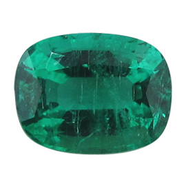 1.69 ct Cushion Cut Emerald : Rich Grass Green