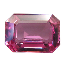 1.19 ct Emerald Cut Sapphire : Soft Pink