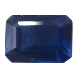 1.17 ct Emerald Cut Blue Sapphire : Deep Blue