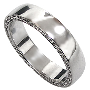 18K White Gold 0.35cttw Diamond Men's Ring