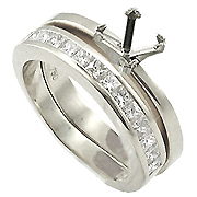 18K White Gold 0.60cttw Diamond Setting