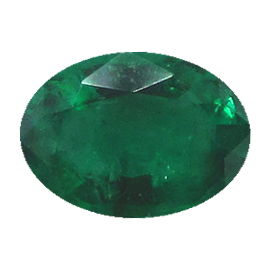 0.67 ct Oval Emerald : Deep Rich Green