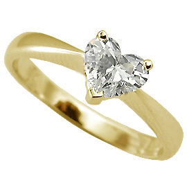 18K Yellow Gold Solitaire Ring : 0.33 ct Diamond