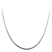 14K White Gold 20'' Wheat Chain