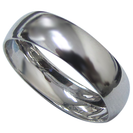 14K White Gold Band Men