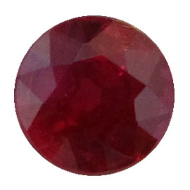 0.88 ct Round Ruby : Pigeon Blood Red