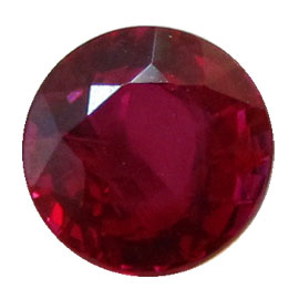 0.60 ct Round Ruby : Rich Red