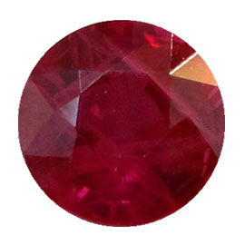 0.79 ct Round Ruby : Fiery Red