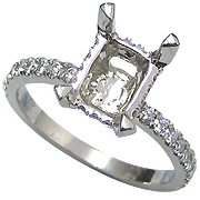 18K White Gold 0.50cttw Diamond Setting