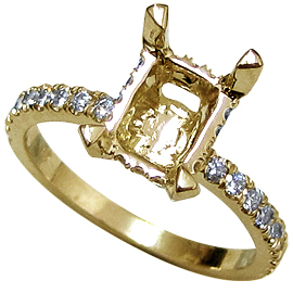 18K Yellow Gold Multi Stone Setting : 0.50 cttw Diamonds