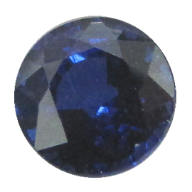 0.74 ct Round Blue Sapphire : Rich Royal Blue