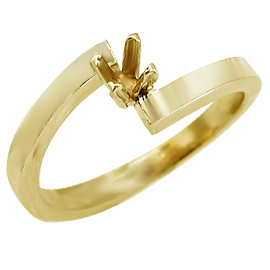 18K Yellow Gold Solitaire Setting