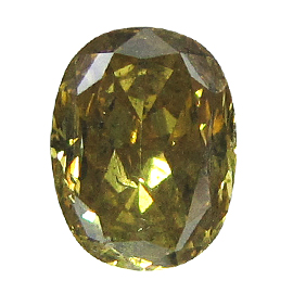 0.72 ct Oval Diamond : Fancy Deep Yellow / I1