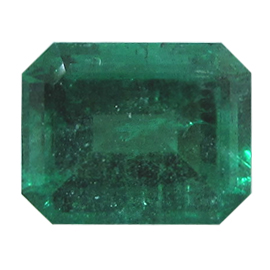 2.25 ct Emerald Cut Emerald : Deep Rich Green